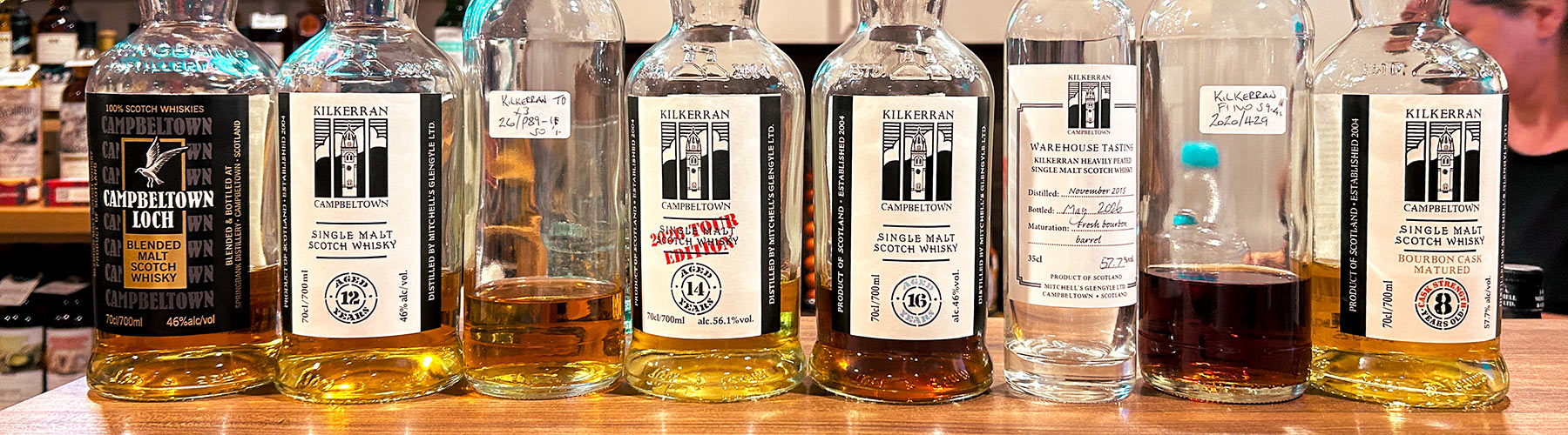 Kilkerran Whiskytasting Wülfrath, das line up
