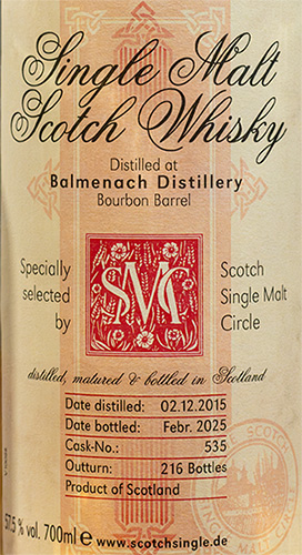 Balmenach 2015